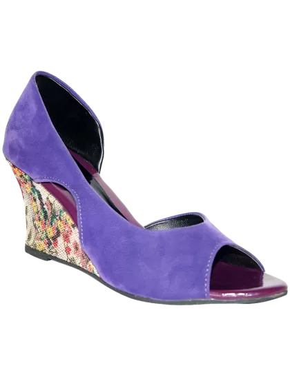 Fiorella Purple Peep Toes